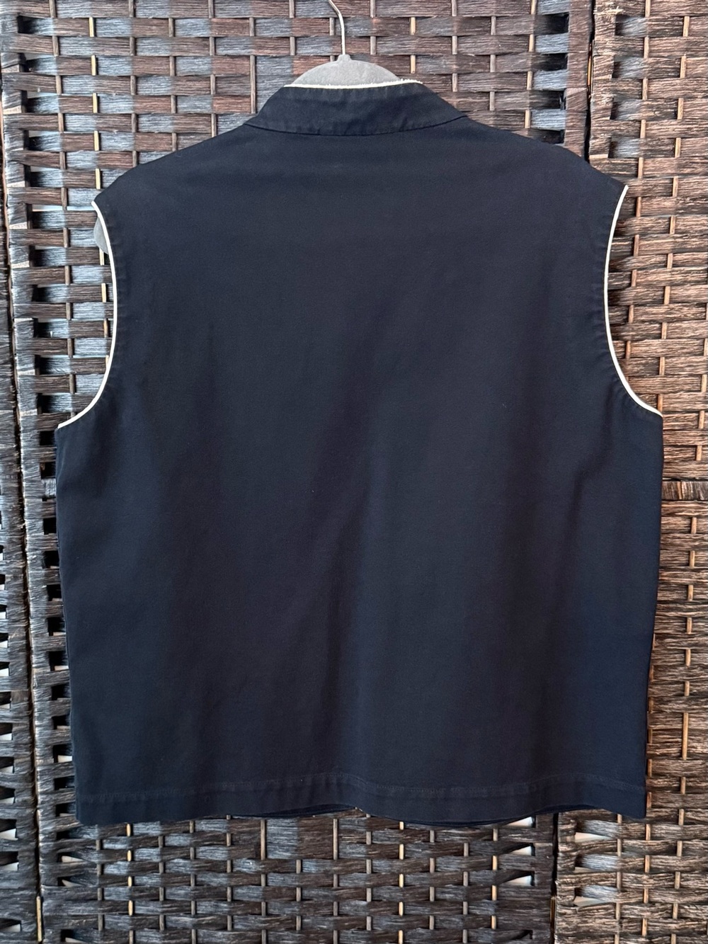 💙 St. John Sport by Marie Gray Navy Blue Zip Front Vest Women's Sz Large - Picture 5 of 13